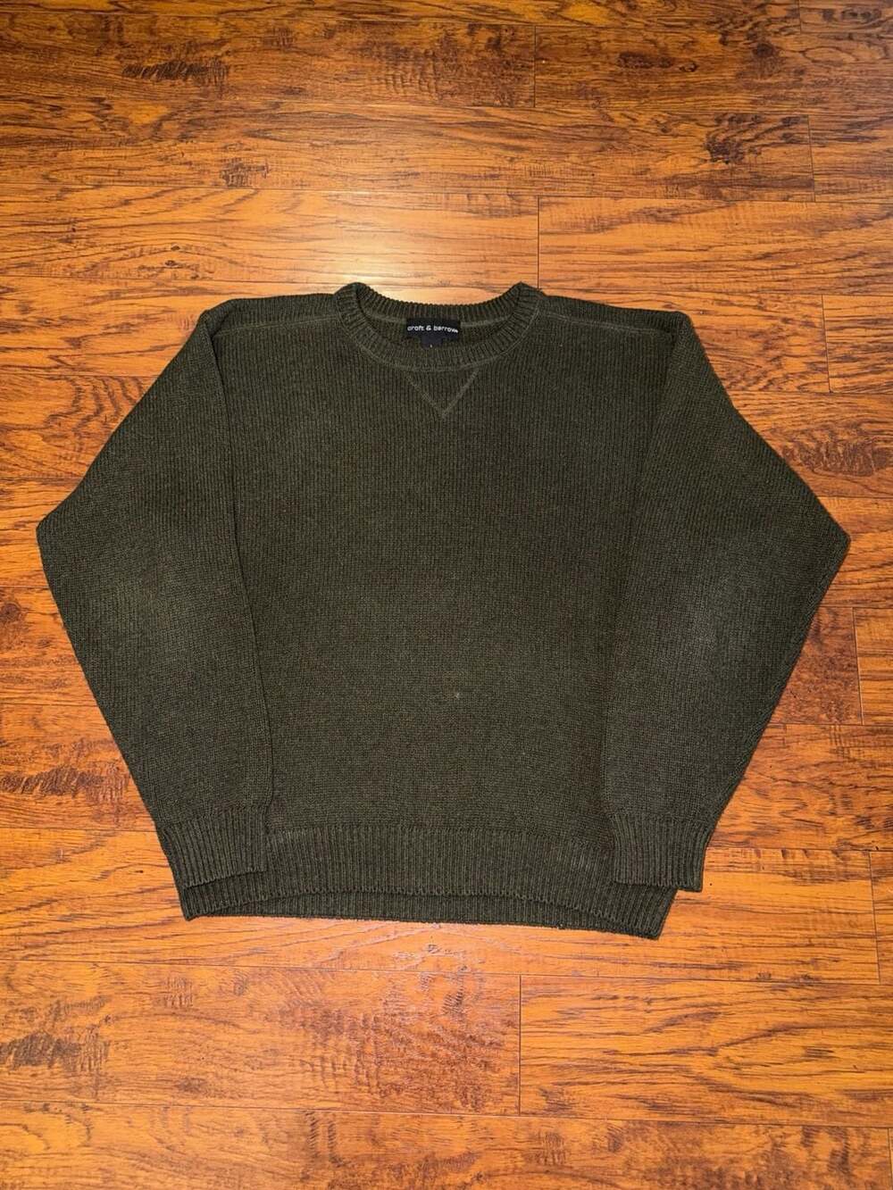 Croft & Barrow Cotton Knit Sweater Size L Green